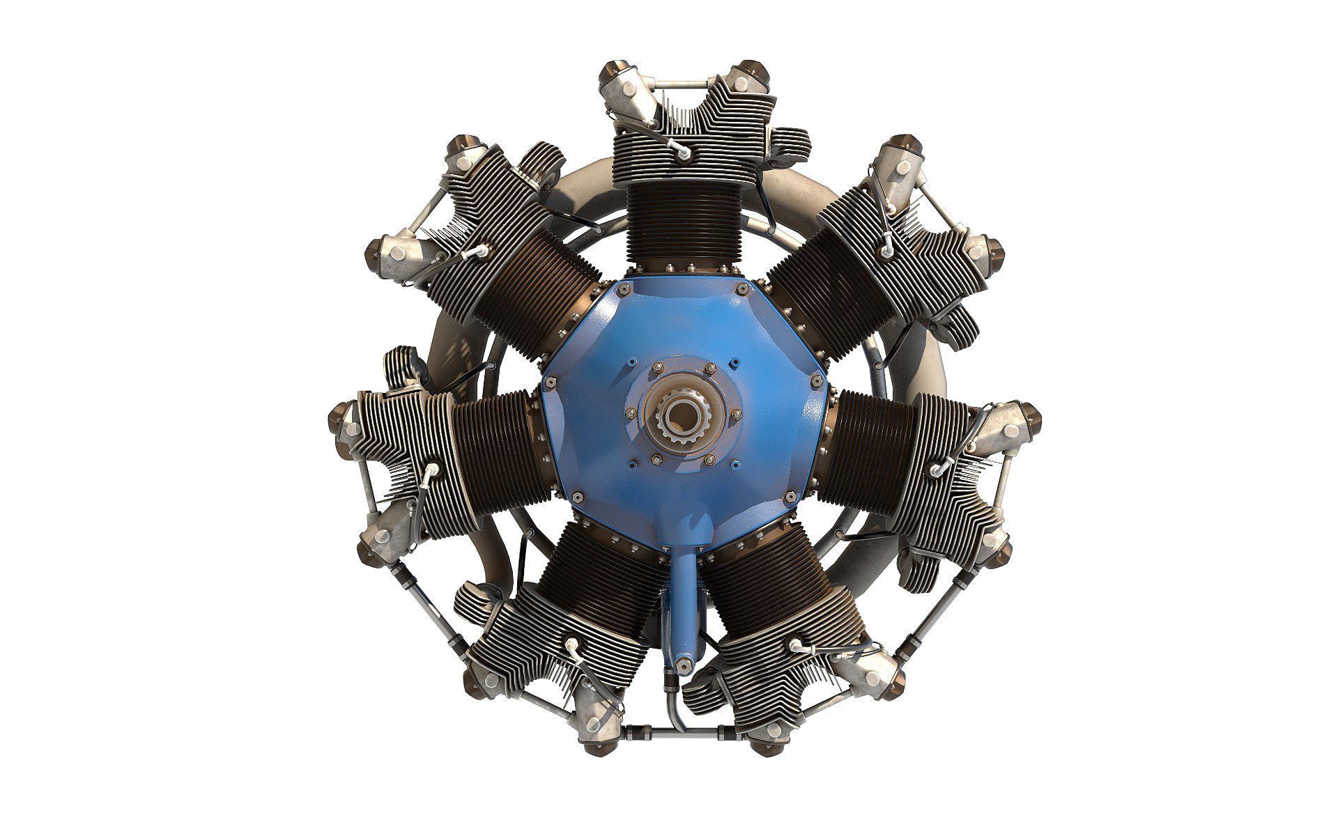 Radial Aircraft Engines  W670 3D model_8