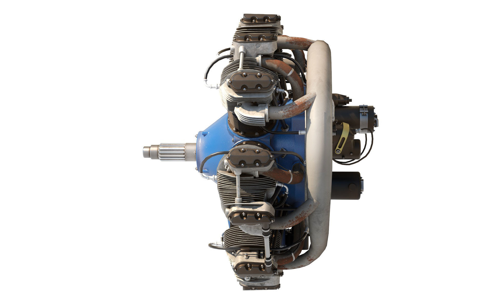 Radial Aircraft Engines  W670 3D model_7