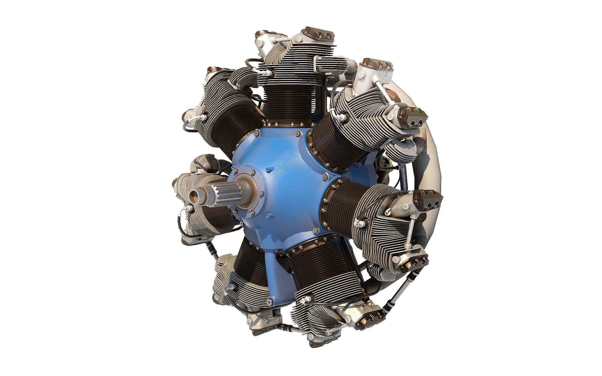 Radial Aircraft Engines  W670 3D model_2