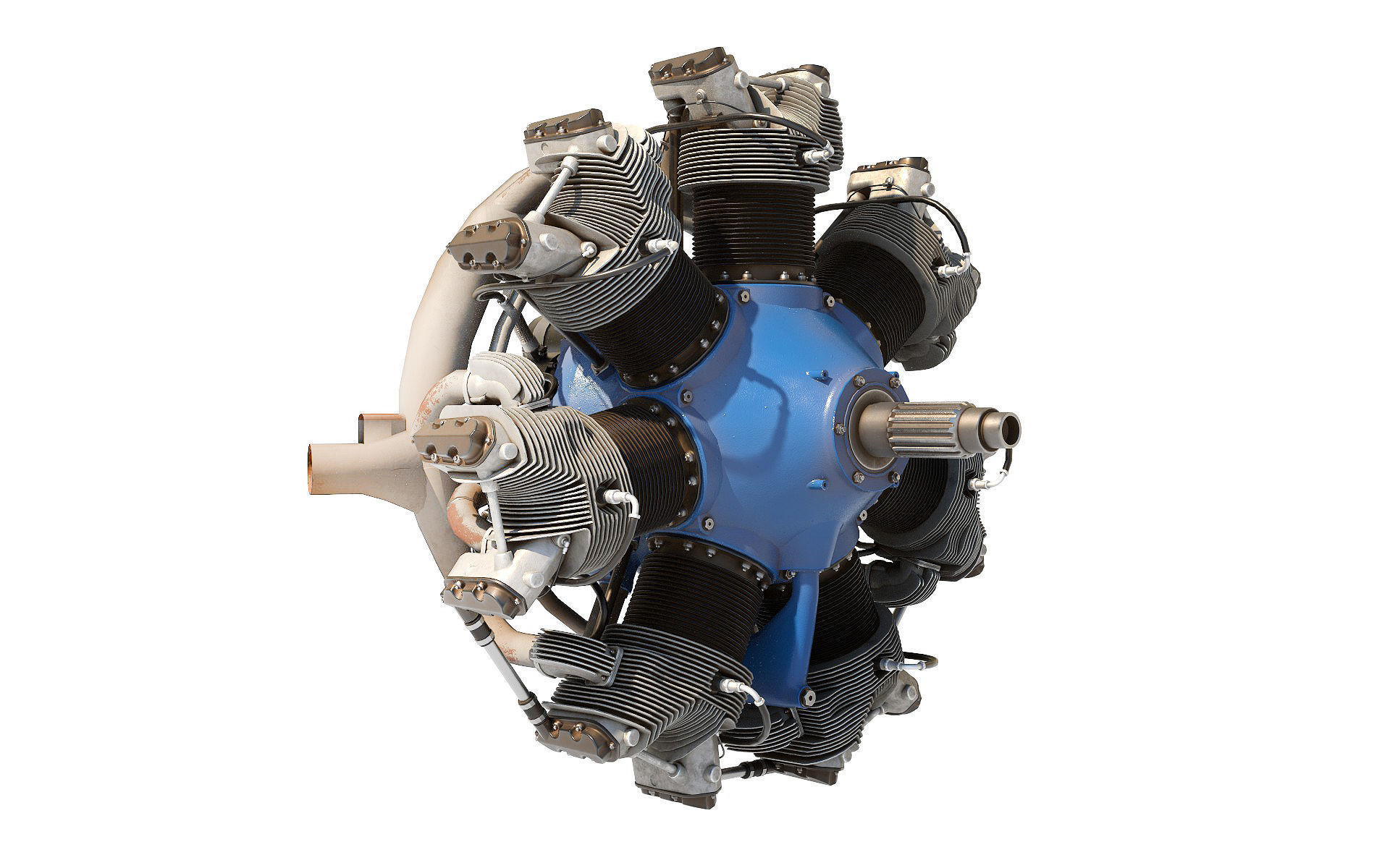 Radial Aircraft Engines  W670 3D model_3