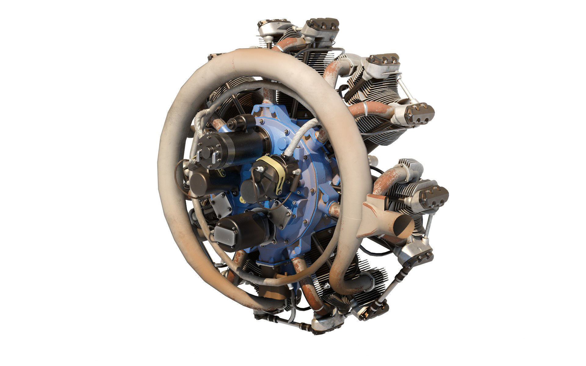 Radial Aircraft Engines  W670 3D model_4