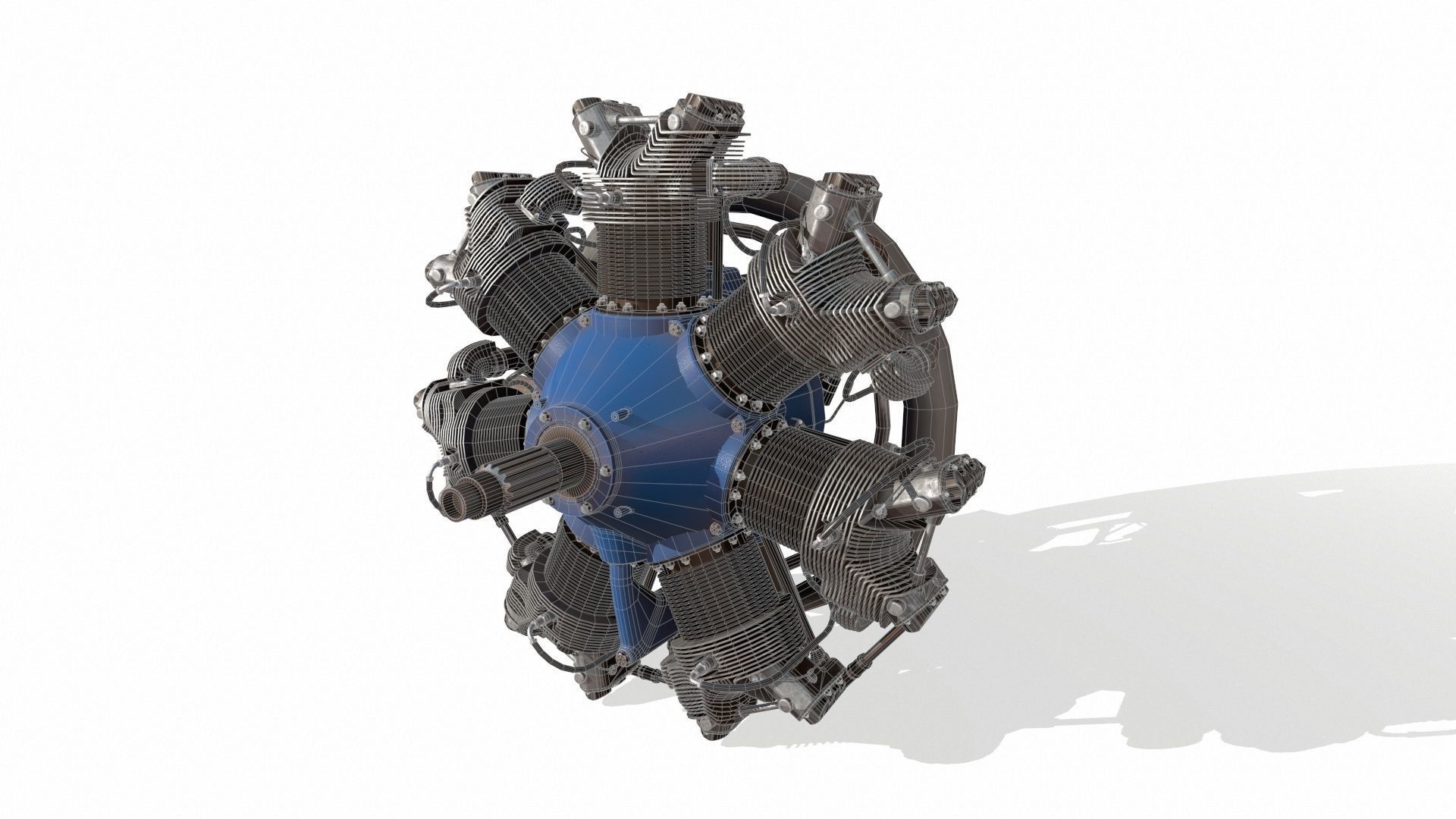 Radial Aircraft Engines  W670 3D model_15