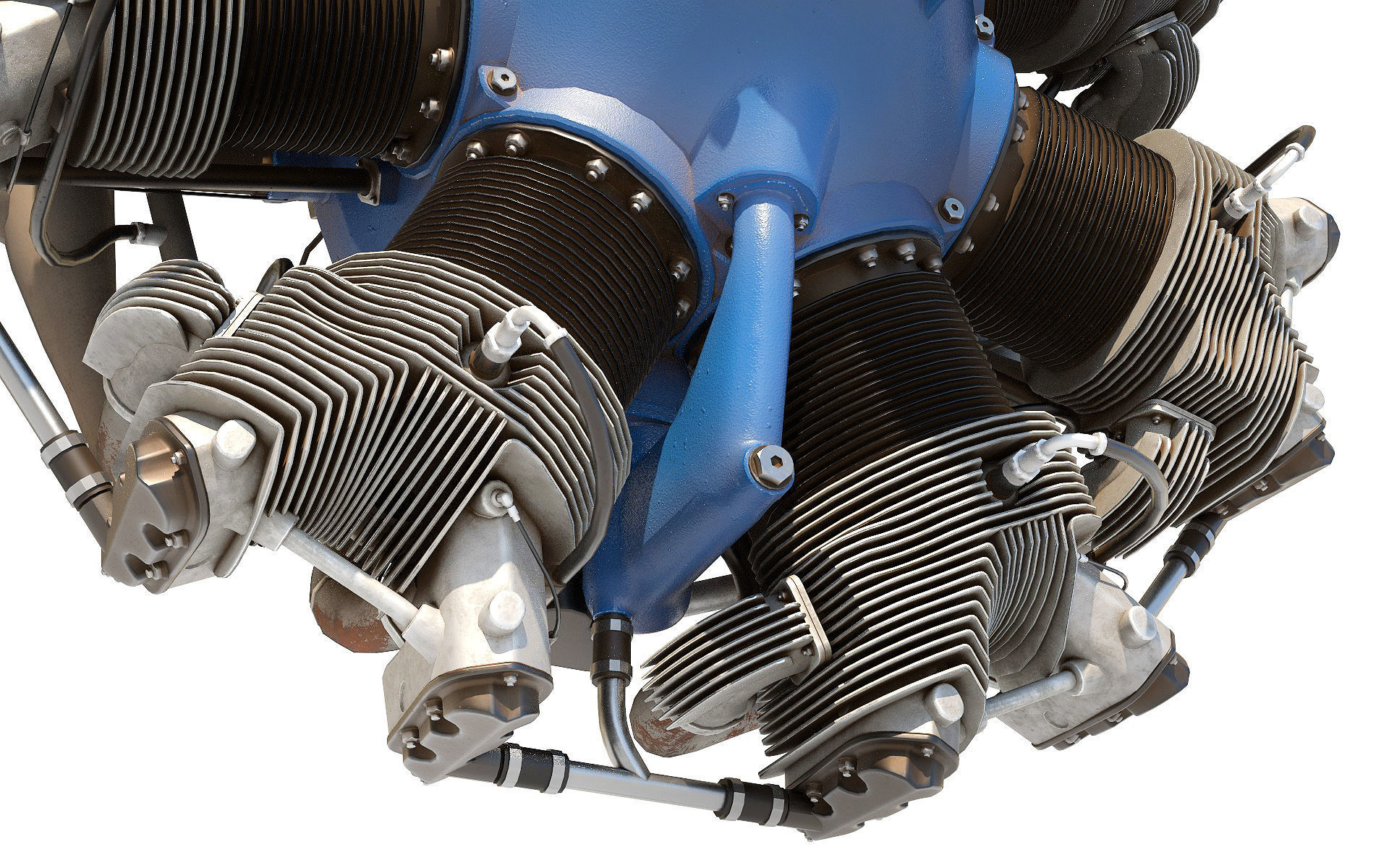 Radial Aircraft Engines  W670 3D model_9