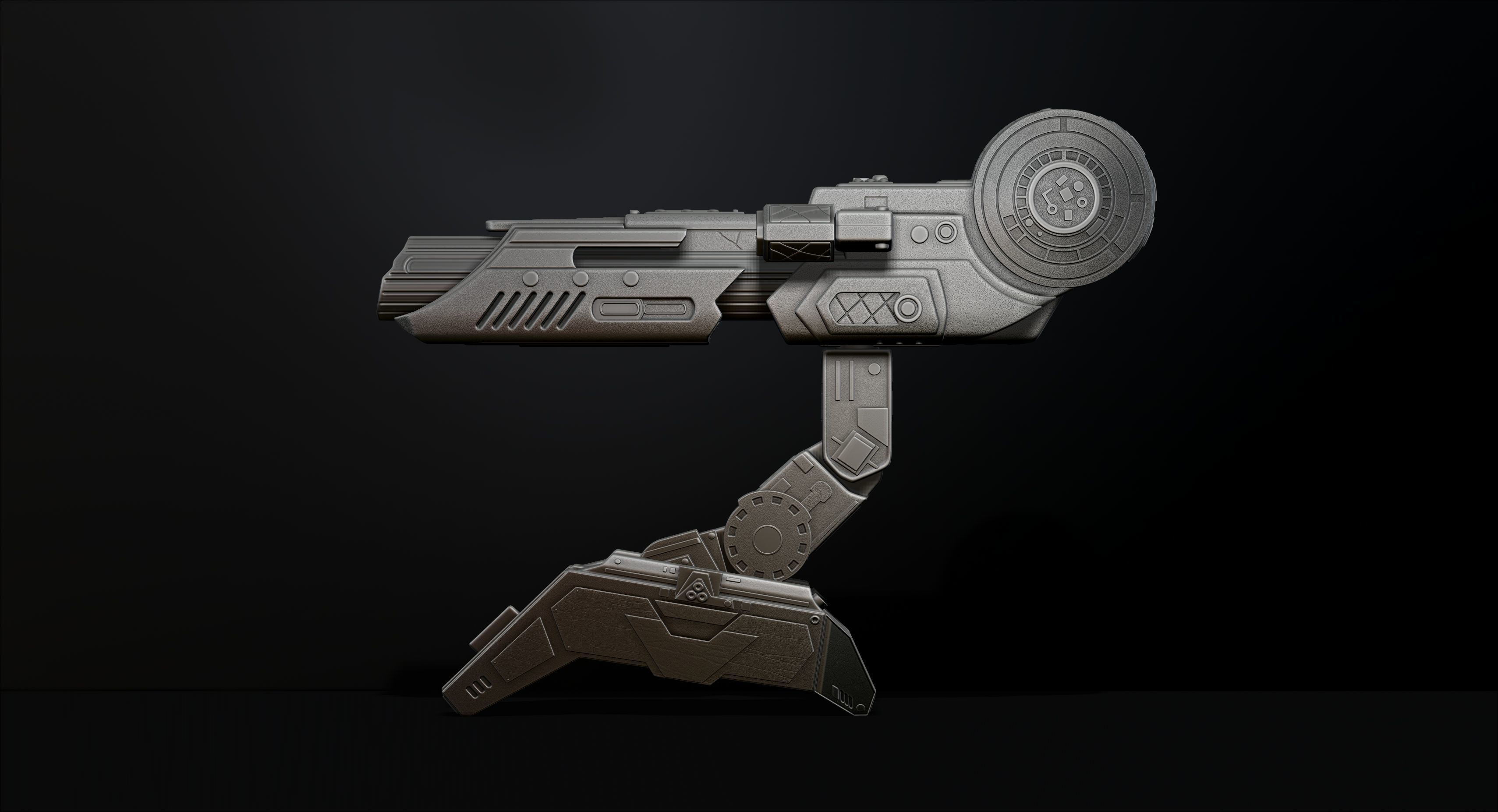 Predator Shoulder Cannon plasma 2 Size File for 3D Printing 3D print model_5