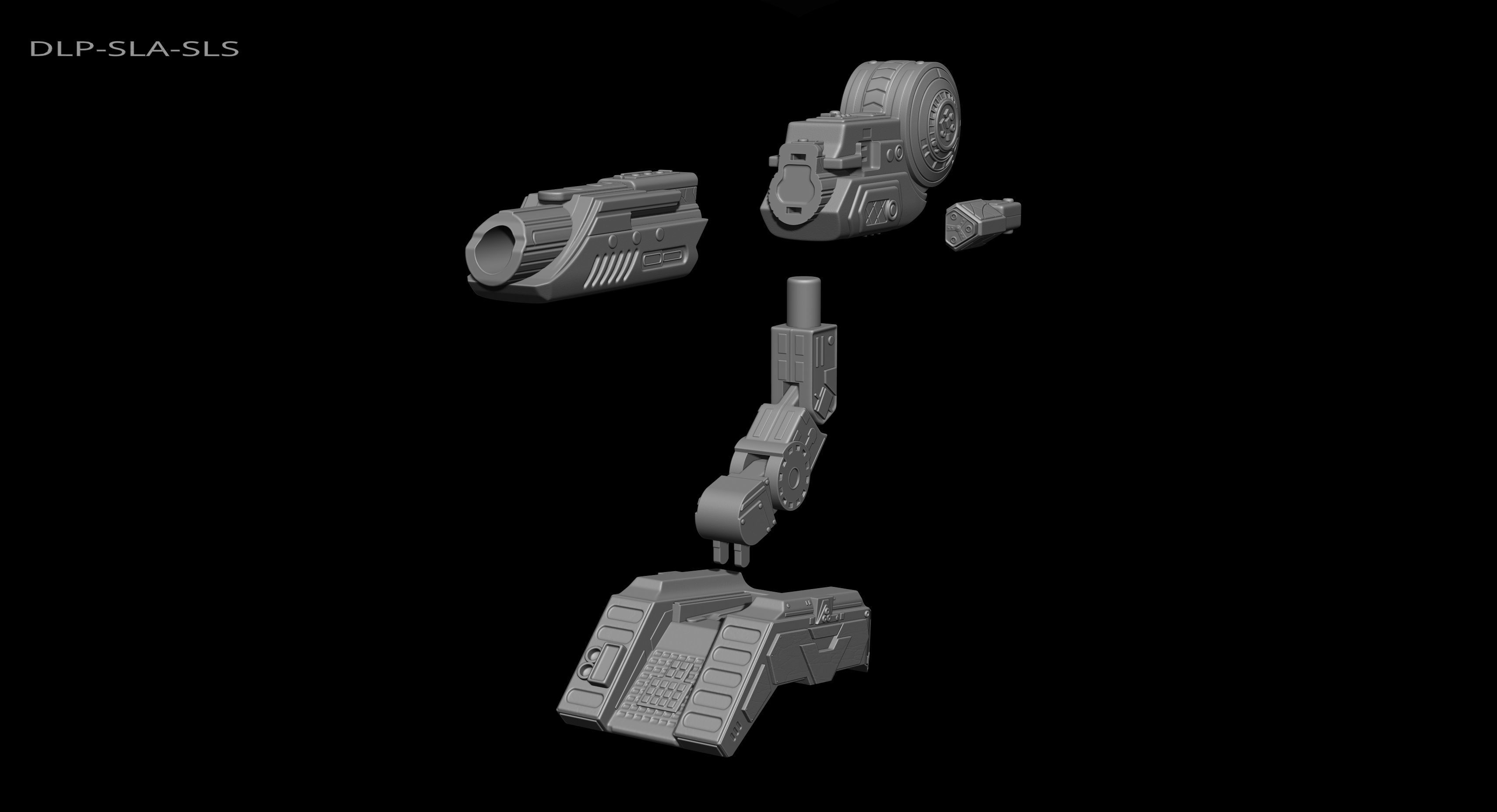 Predator Shoulder Cannon plasma 2 Size File for 3D Printing 3D print model_21