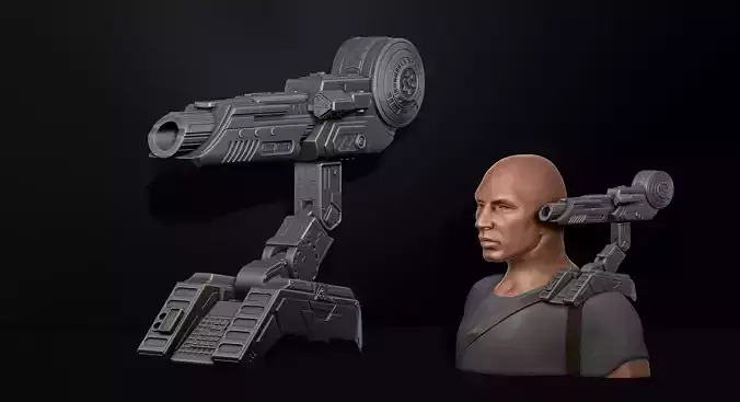 Predator Shoulder Cannon plasma 2 Size File for 3D Printing 