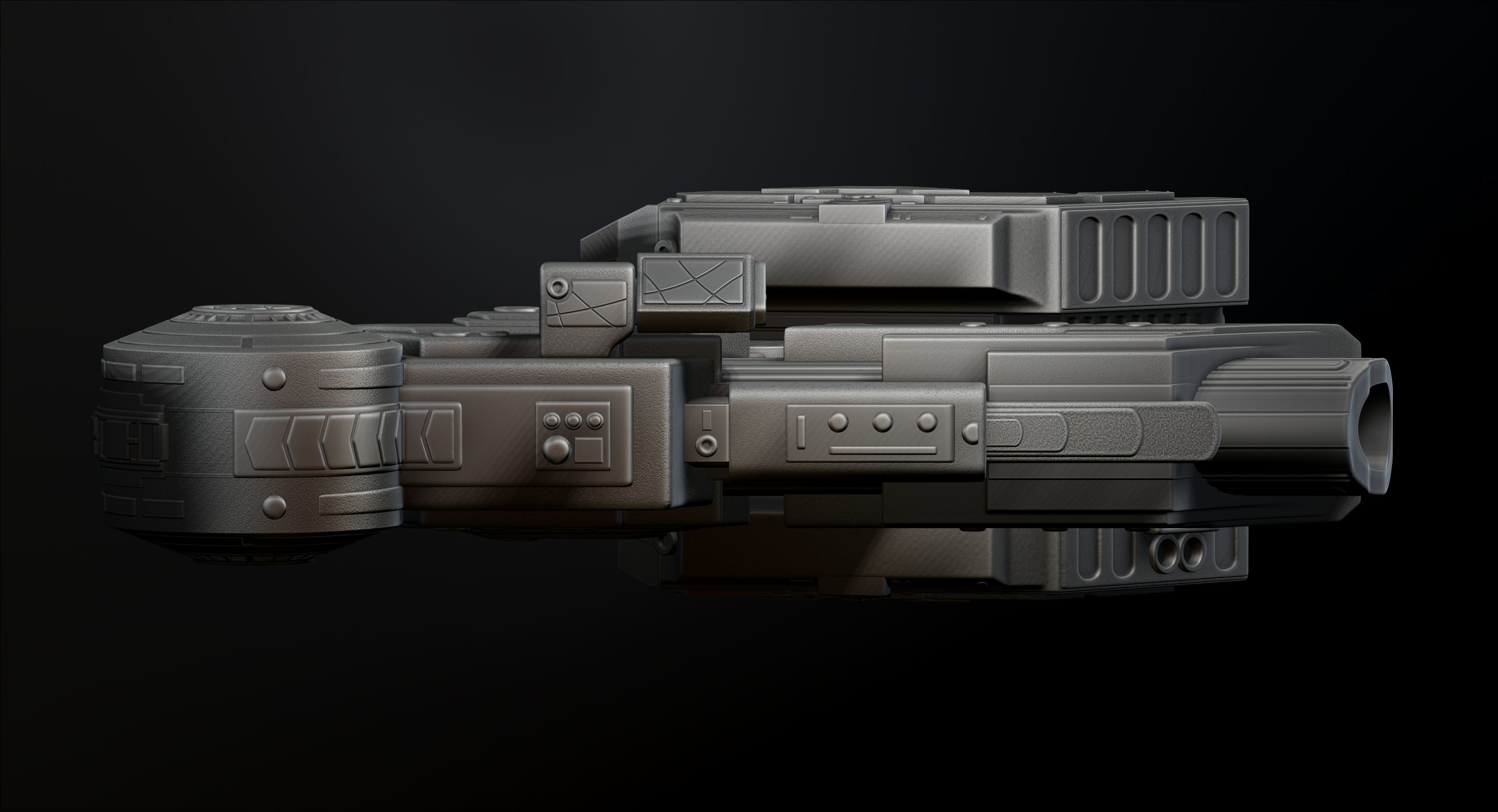 Predator Shoulder Cannon plasma 2 Size File for 3D Printing 3D print model_8