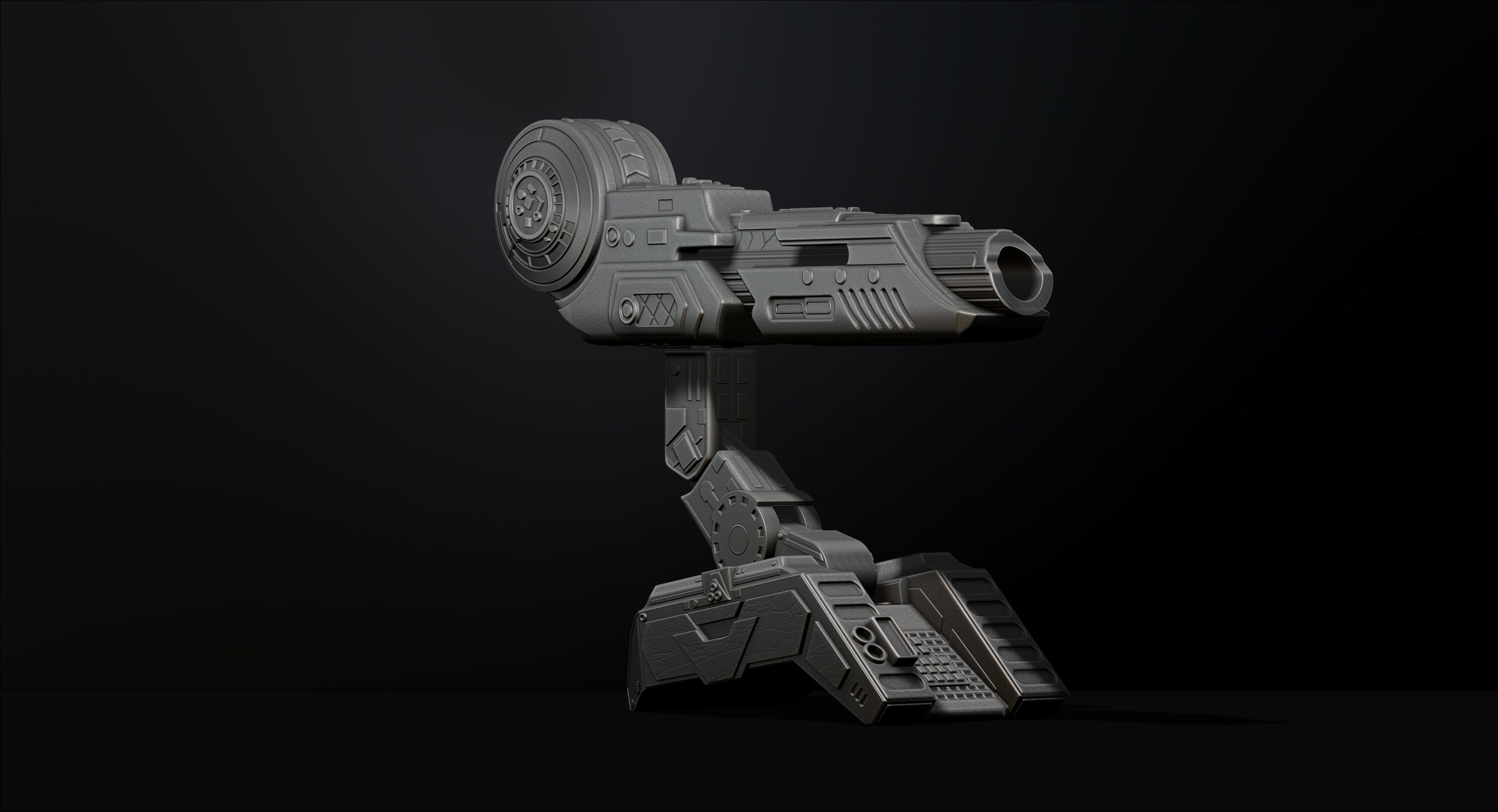 Predator Shoulder Cannon plasma 2 Size File for 3D Printing 3D print model_3