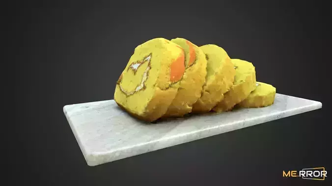 Game Ready Slice Sweet Pumpkin Roll Cake