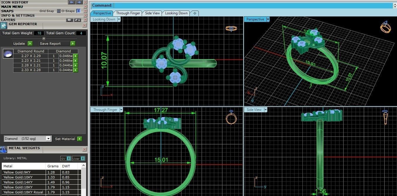 Ultra light wt minimalist Women Ring 3dm renders detail  3D print model_1