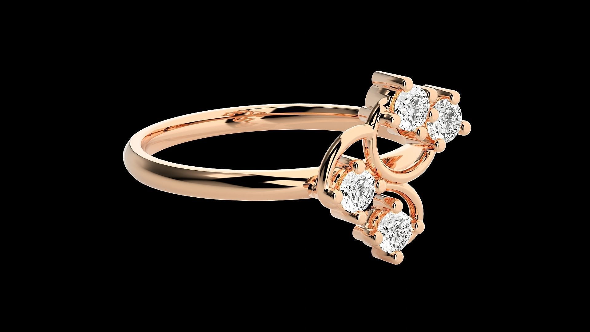 Ultra light wt minimalist Women Ring 3dm renders detail  3D print model_2