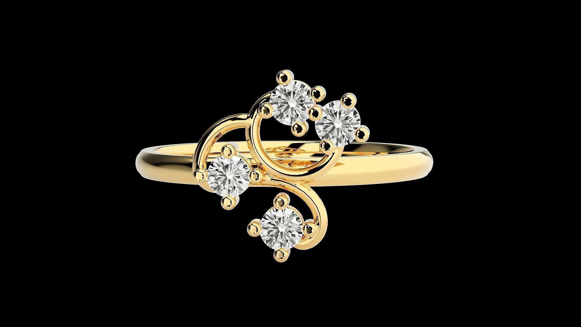 Ultra light wt minimalist Women Ring 3dm renders detail  3D print model_7