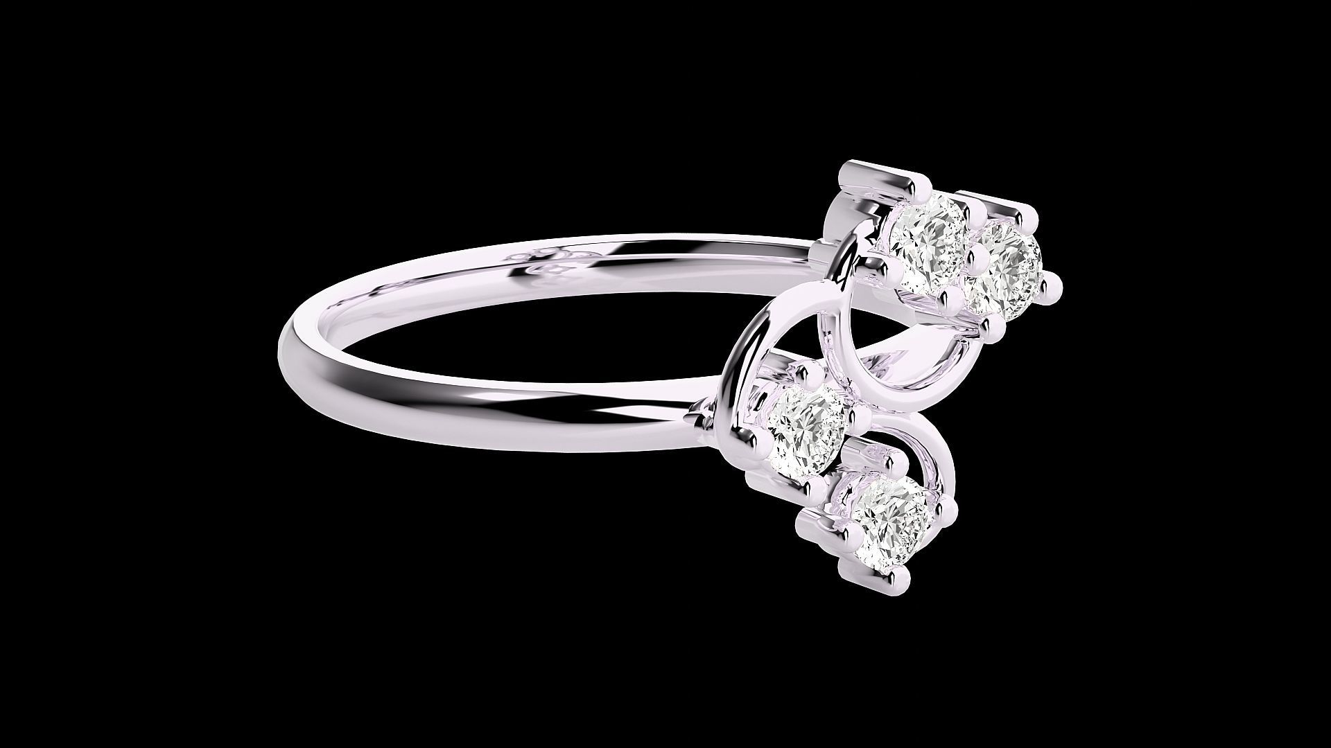 Ultra light wt minimalist Women Ring 3dm renders detail  3D print model_5