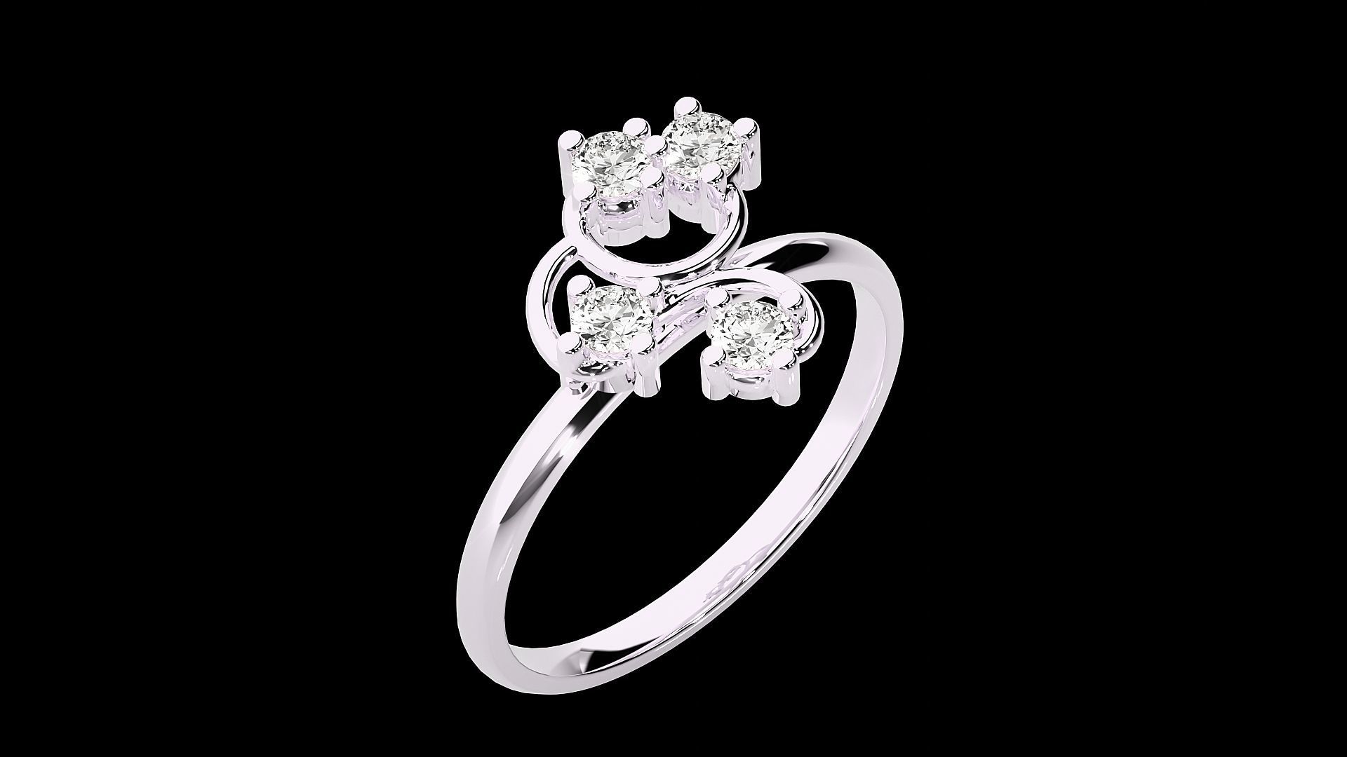 Ultra light wt minimalist Women Ring 3dm renders detail  3D print model_6