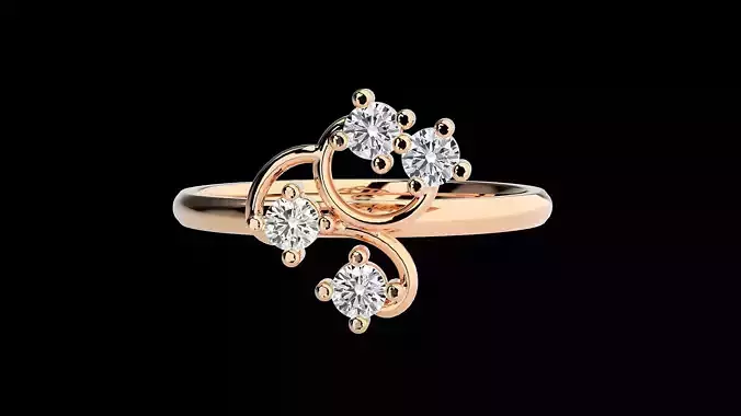 Ultra light wt minimalist Women Ring 3dm renders detail 