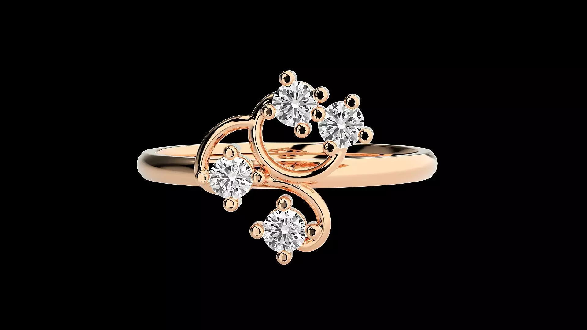 Ultra light wt minimalist Women Ring 3dm renders detail  3D print model_0