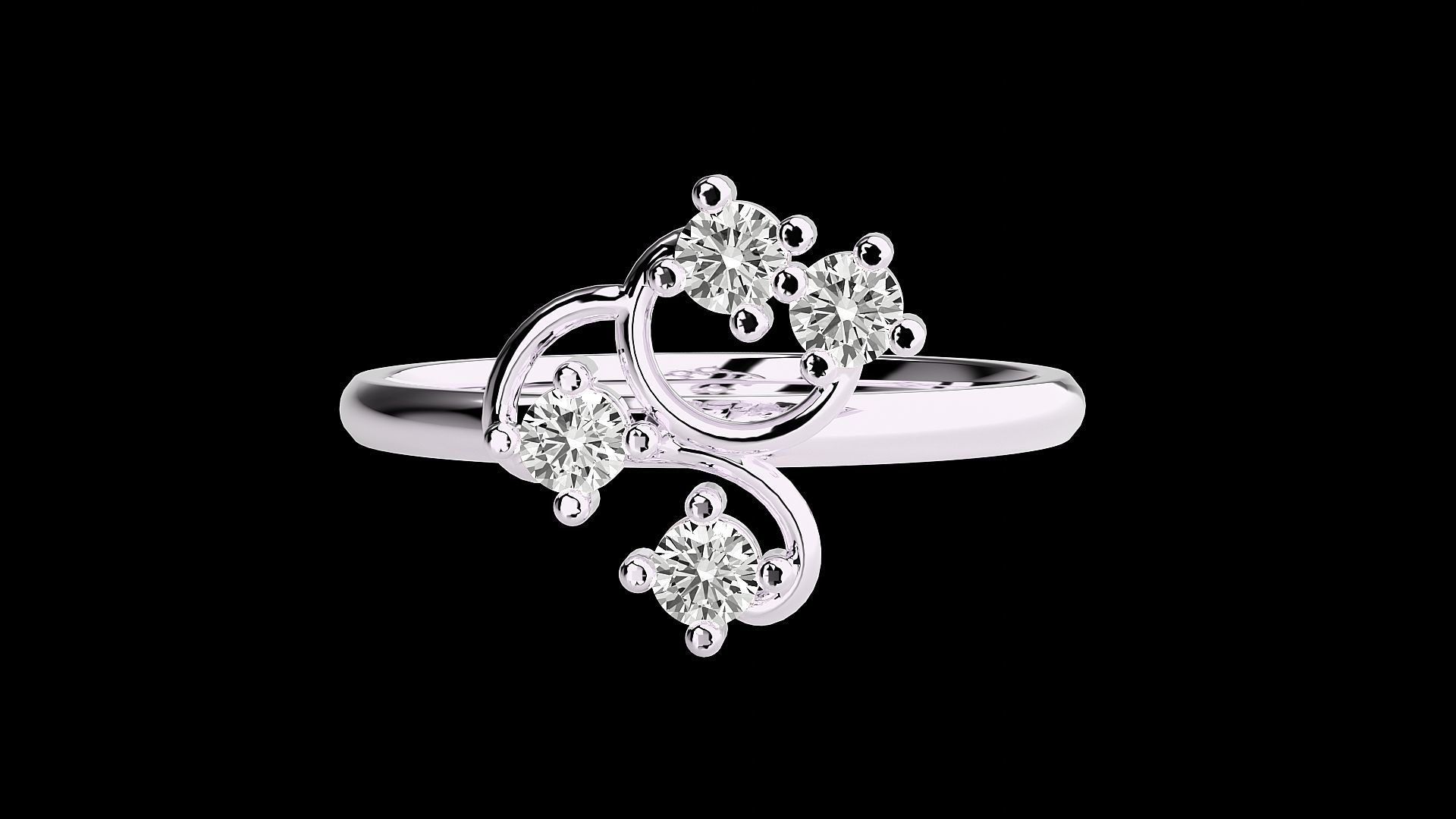 Ultra light wt minimalist Women Ring 3dm renders detail  3D print model_4