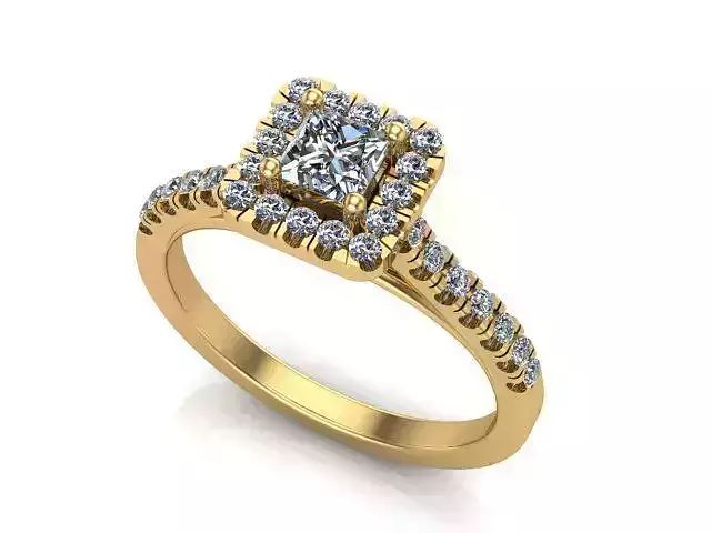 Princess halo ring 3