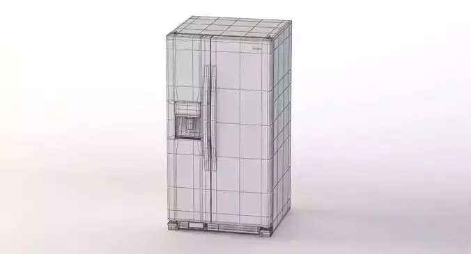 Whirlpool 36 Inch Wide Large Side By Side Refrigerator 3D model