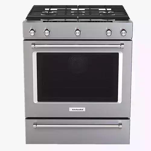 Whirlpool 30 Inch 5 Burner Gas Slide In Convection Range Oven  3D model
