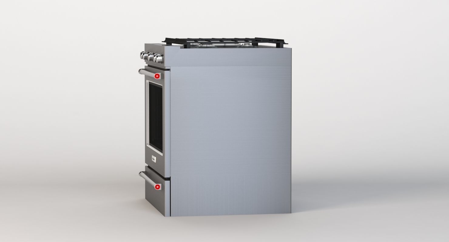 Whirlpool 30 Inch 5 Burner Gas Slide In Convection Range Oven  3D model_6