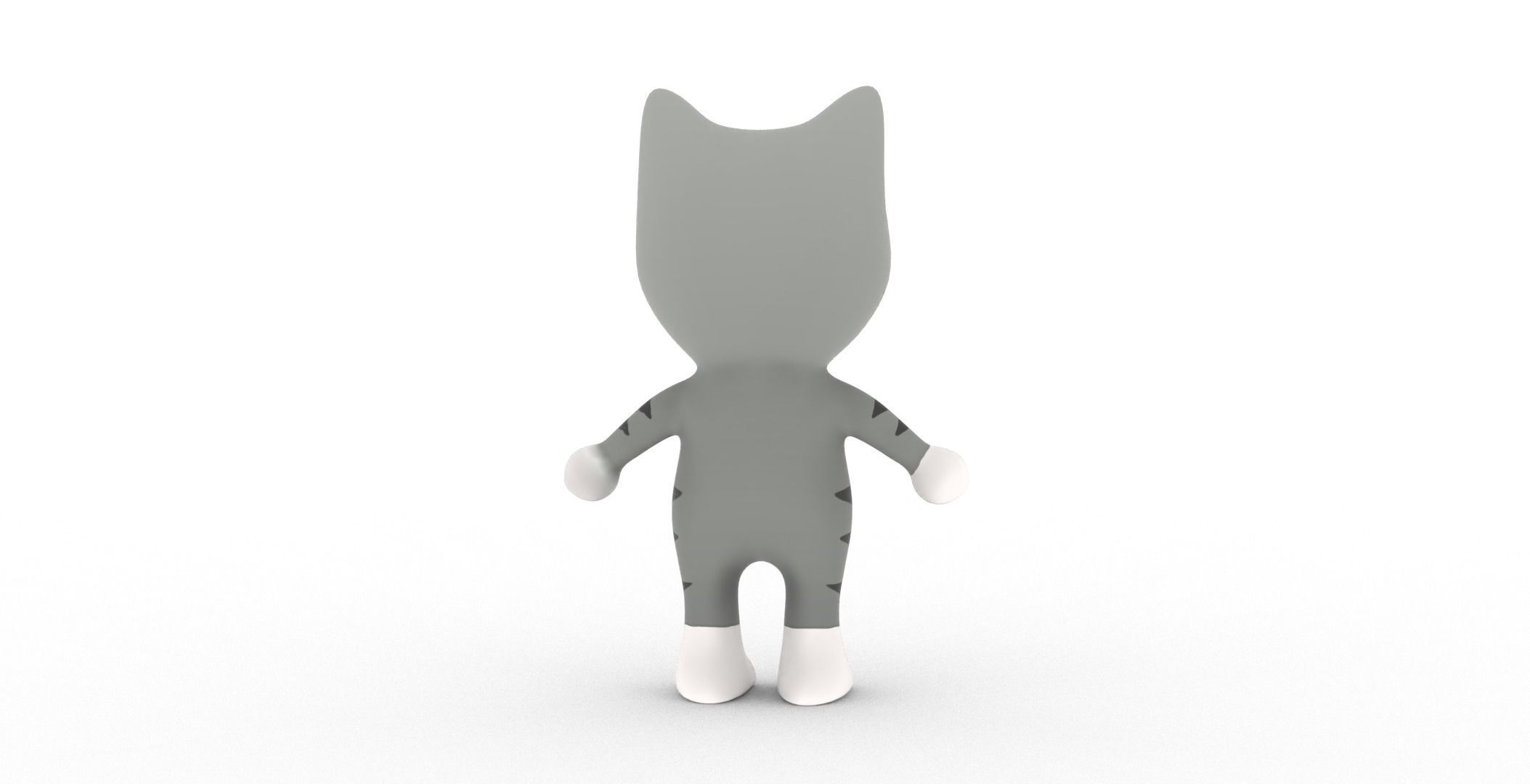 Character003 Animated Cat 3D Low-poly 3D model_25