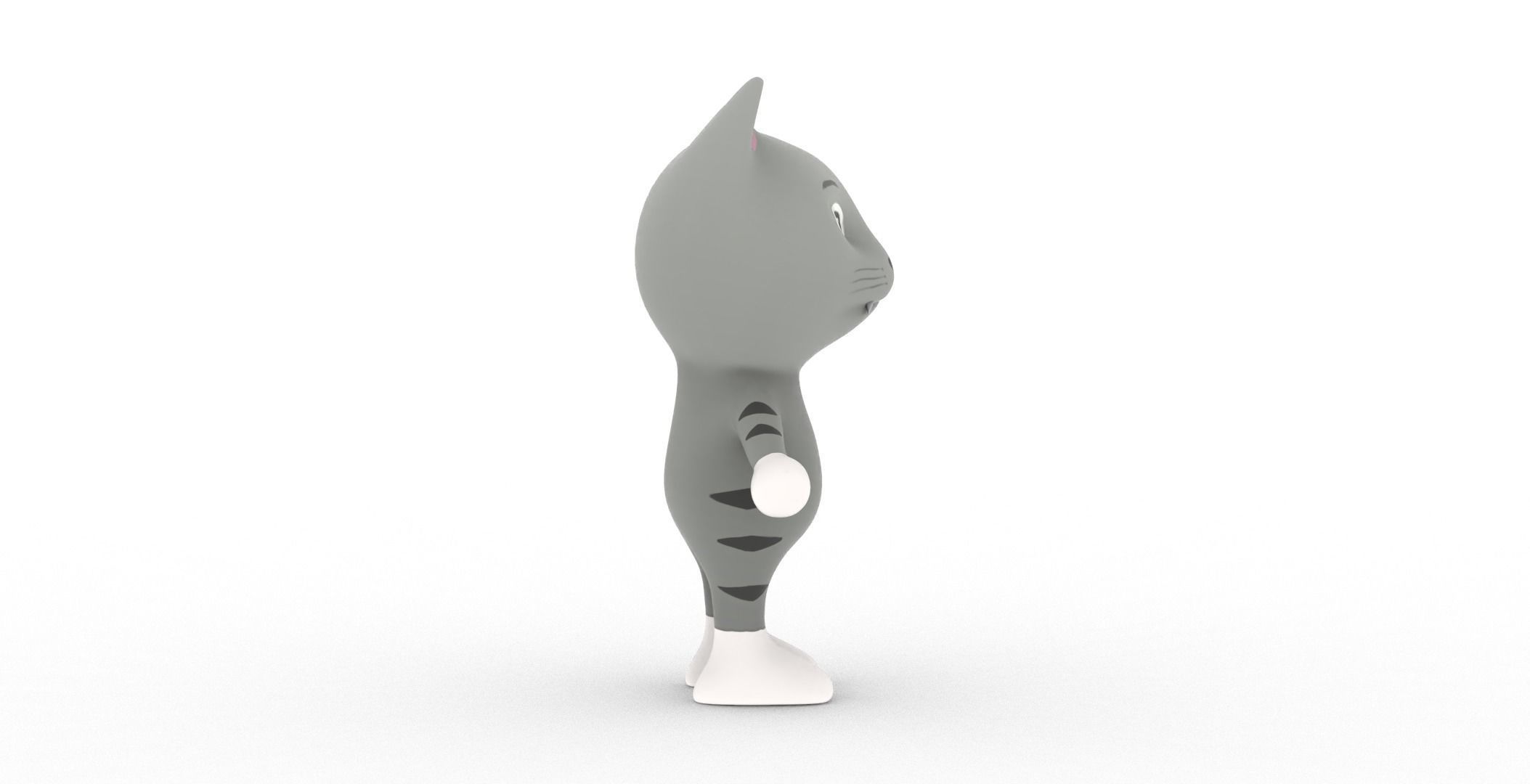 Character003 Animated Cat 3D Low-poly 3D model_30