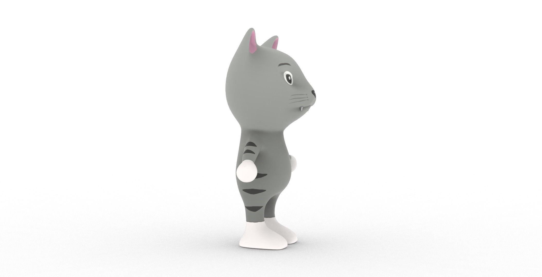 Character003 Animated Cat 3D Low-poly 3D model_34