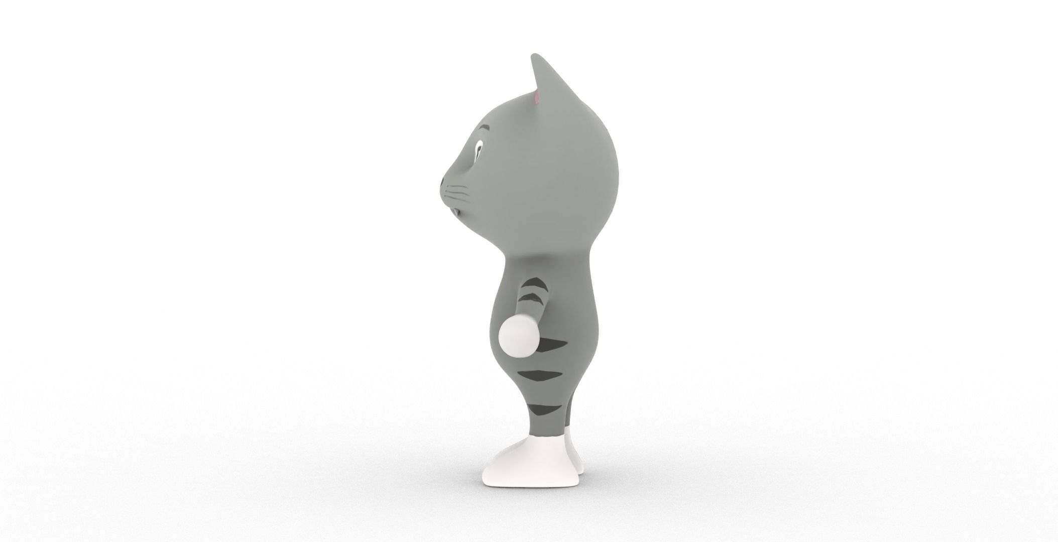 Character003 Animated Cat 3D Low-poly 3D model_16