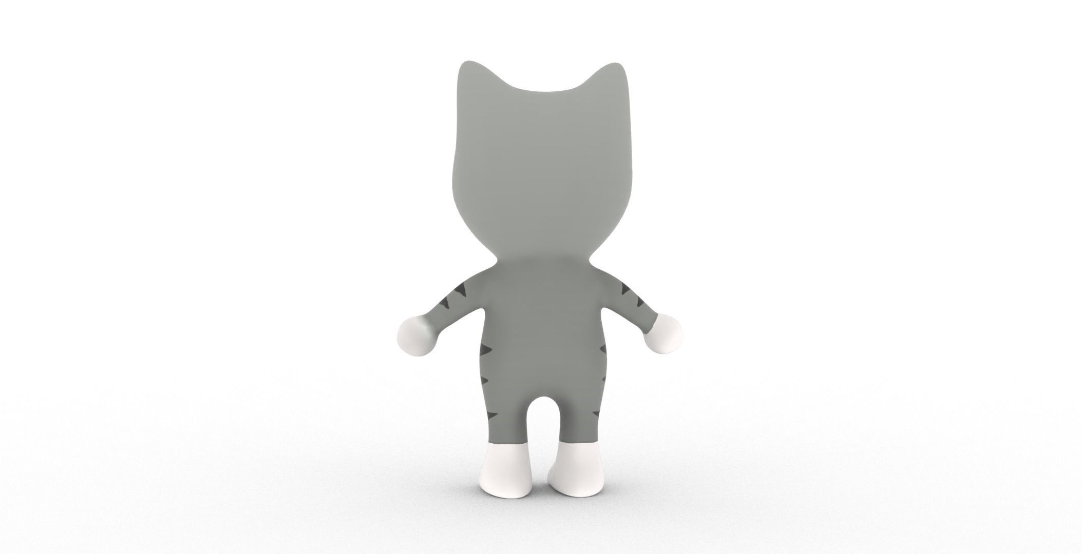 Character003 Animated Cat 3D Low-poly 3D model_31