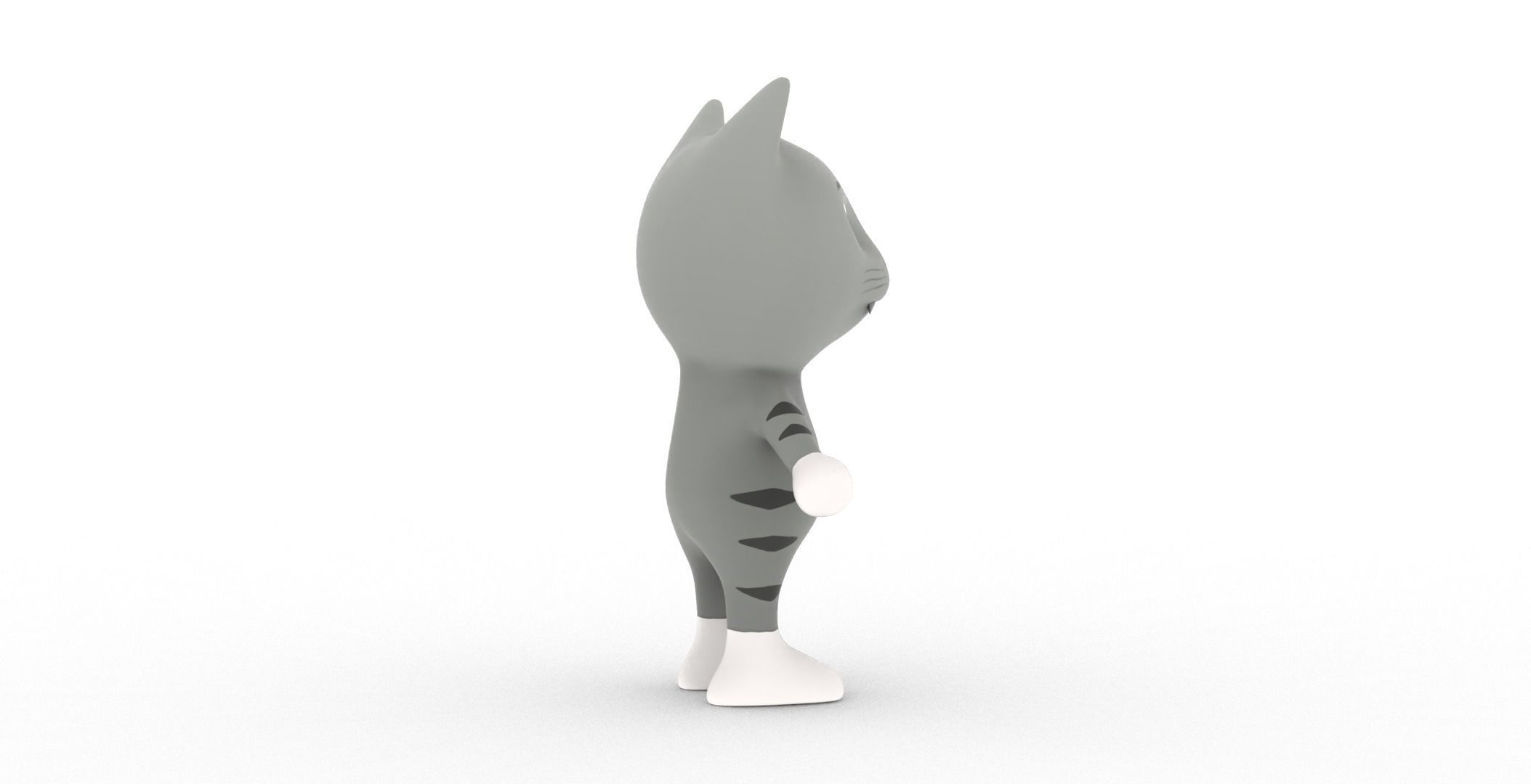 Character003 Animated Cat 3D Low-poly 3D model_32
