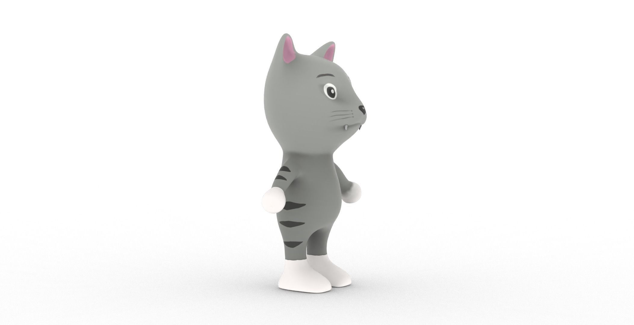 Character003 Animated Cat 3D Low-poly 3D model_28