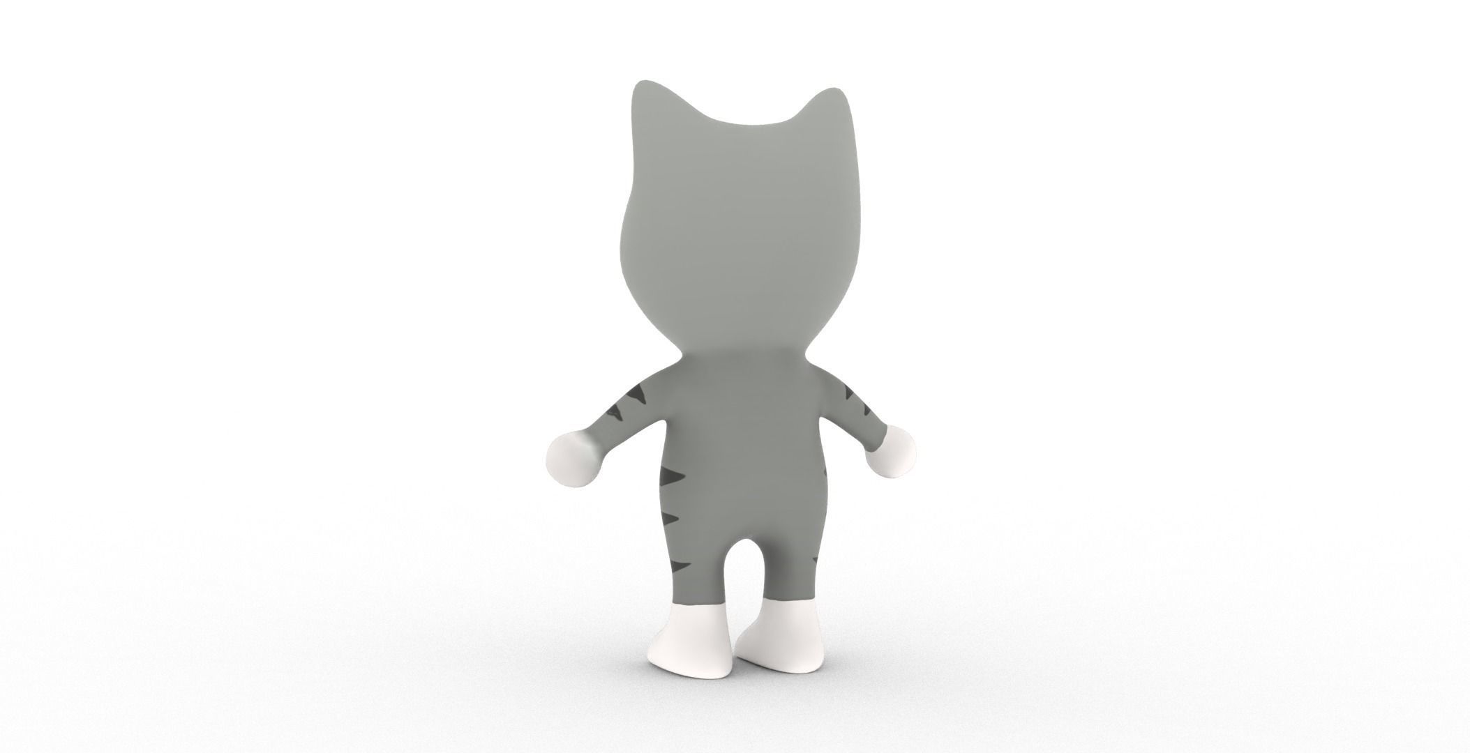 Character003 Animated Cat 3D Low-poly 3D model_18