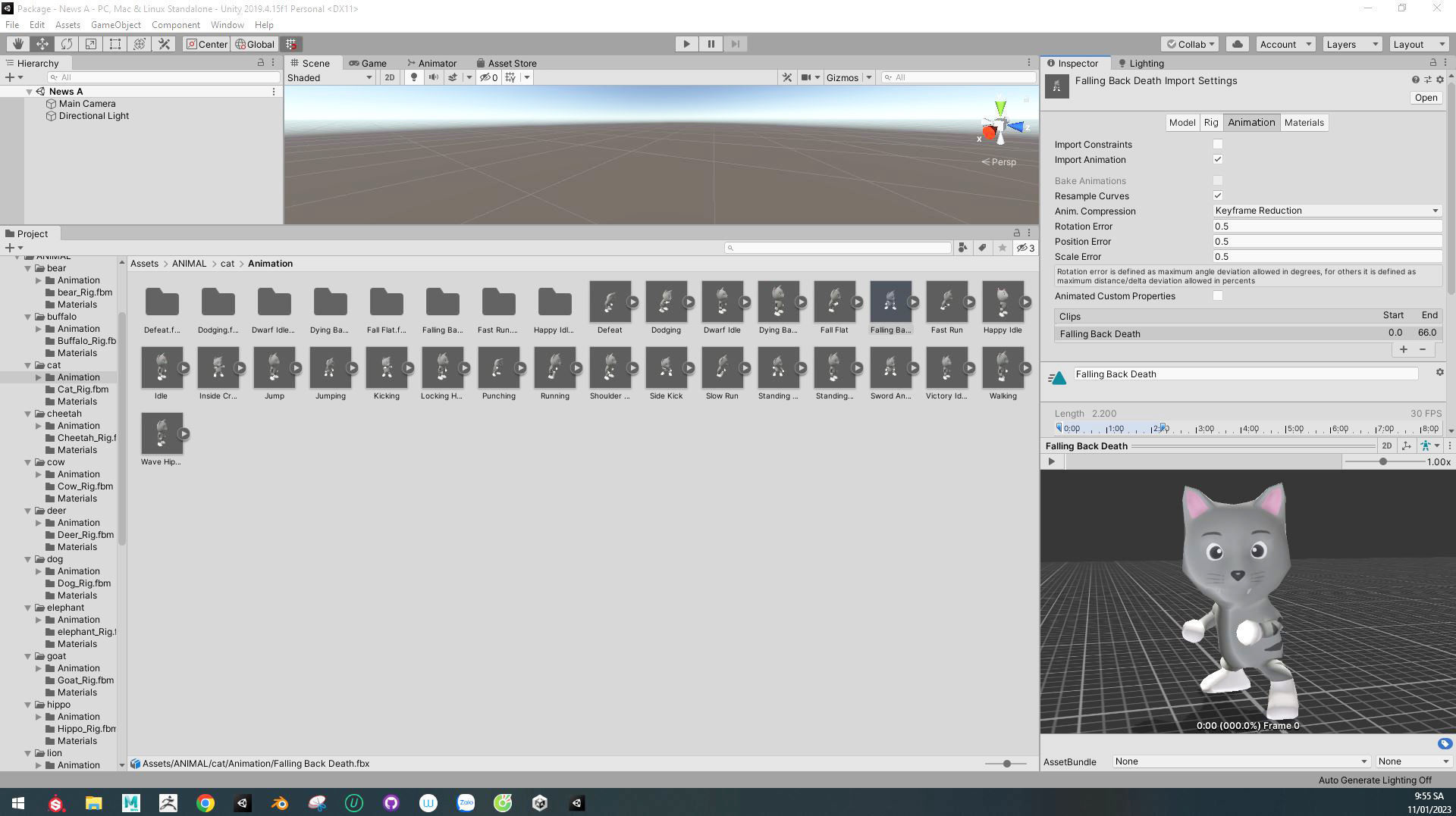 Character003 Animated Cat 3D Low-poly 3D model_3