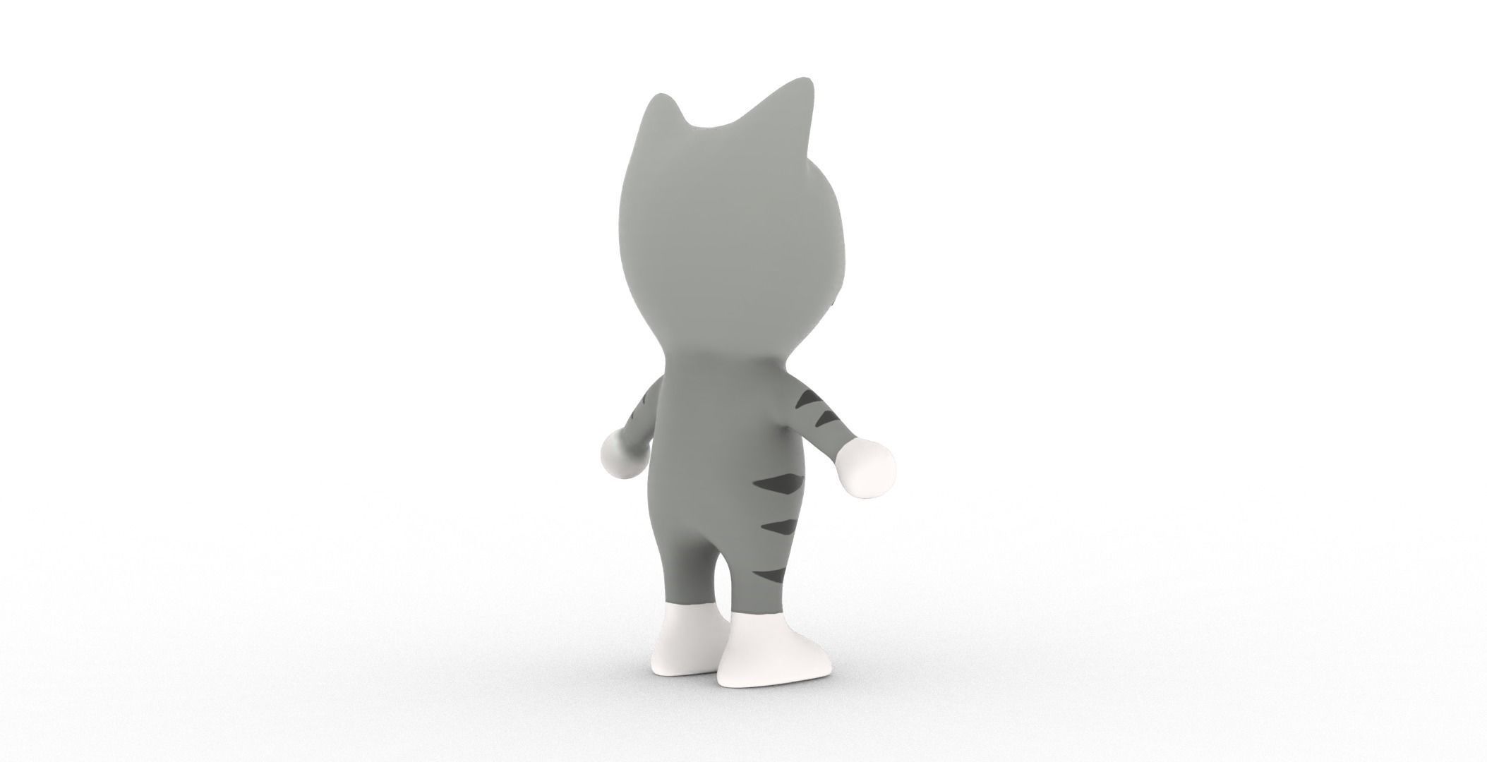 Character003 Animated Cat 3D Low-poly 3D model_22