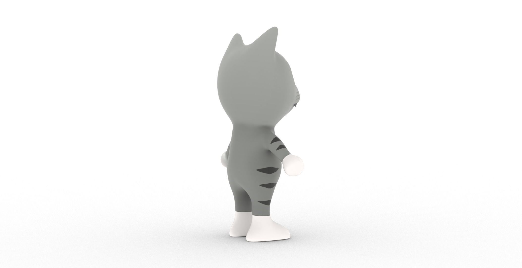 Character003 Animated Cat 3D Low-poly 3D model_26