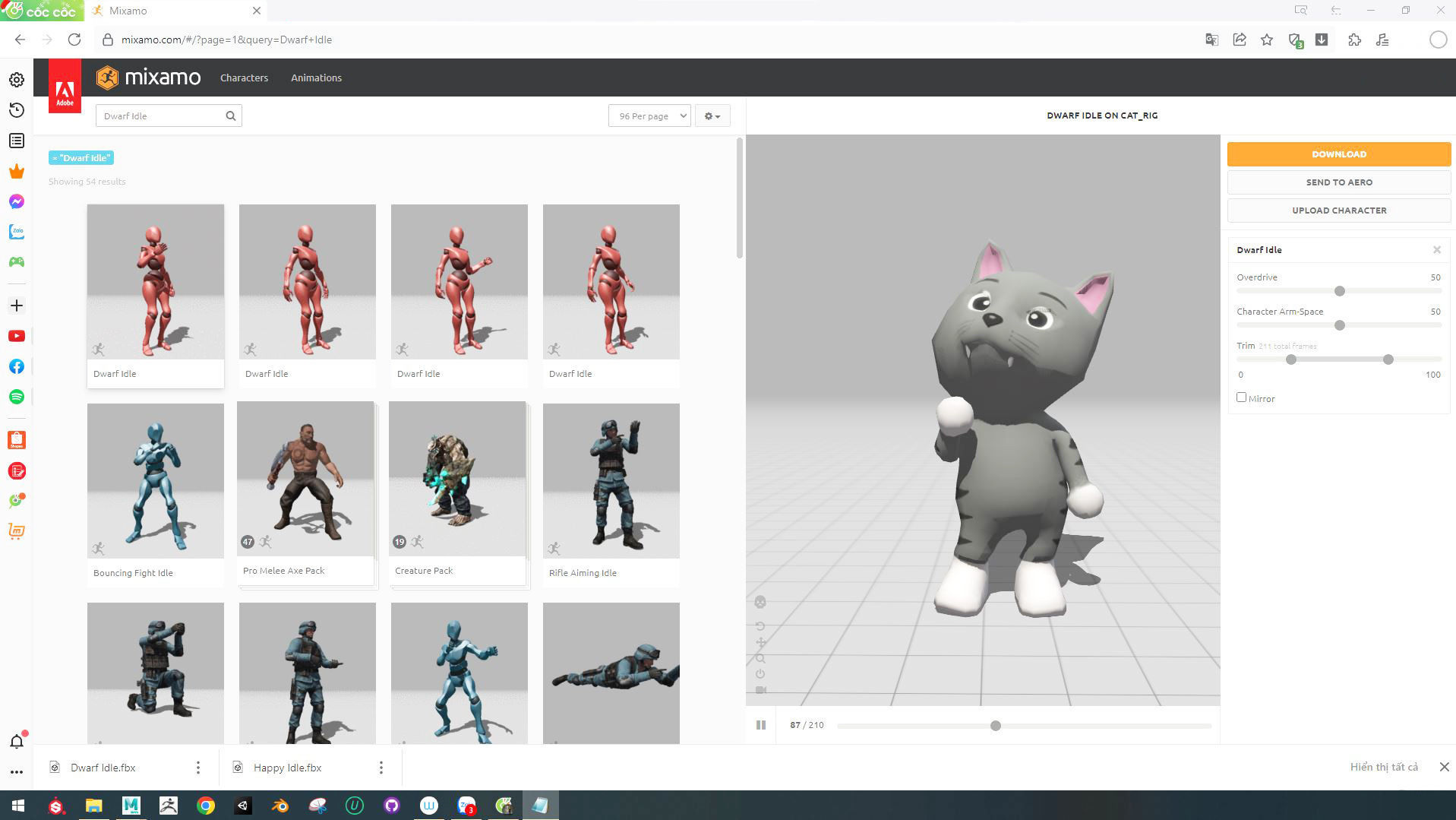 Character003 Animated Cat 3D Low-poly 3D model_4