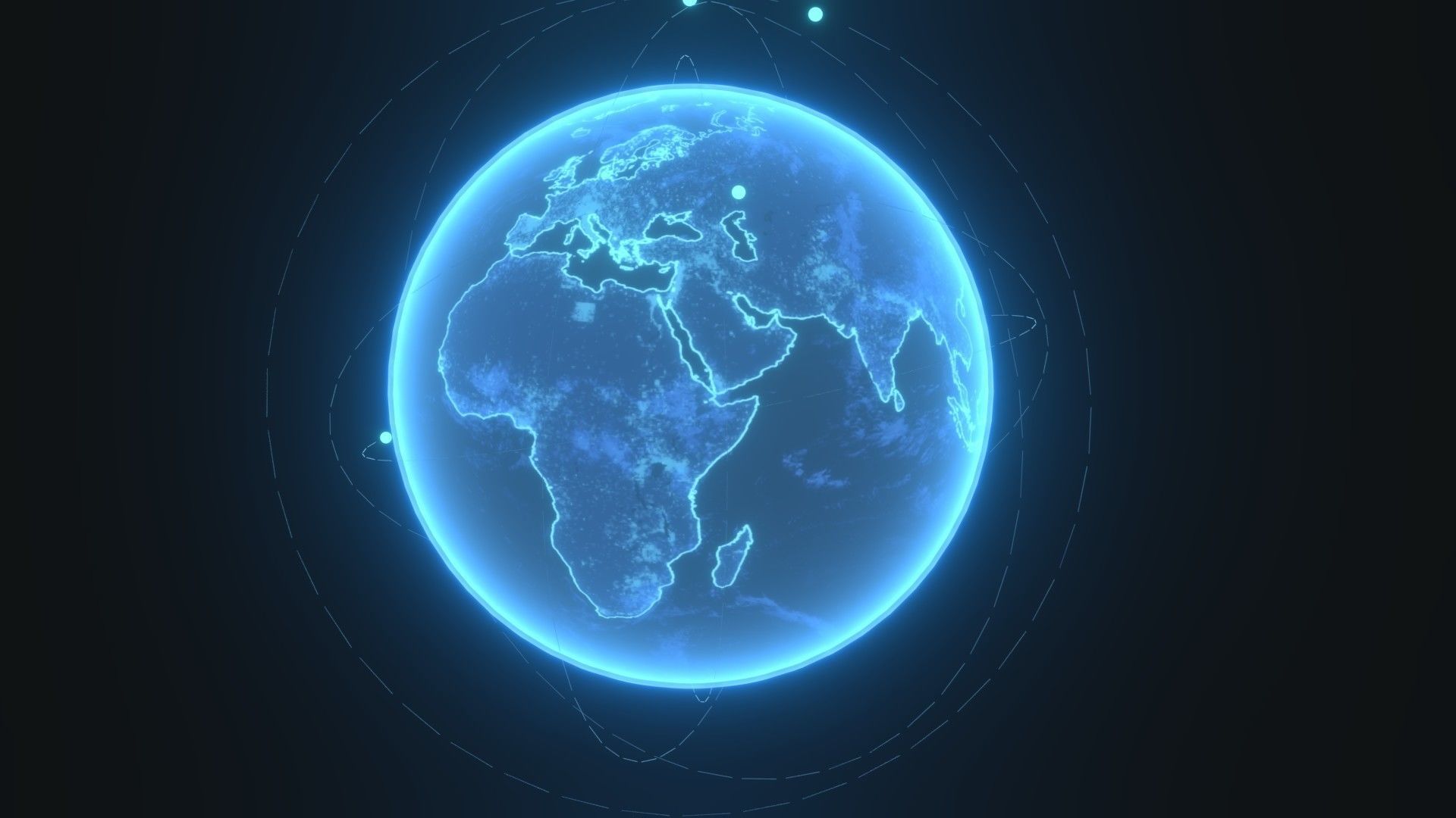 Animated Hologram Planet Earth Sci-Fi 3D Model 8k Textures Low-poly 3D model_8