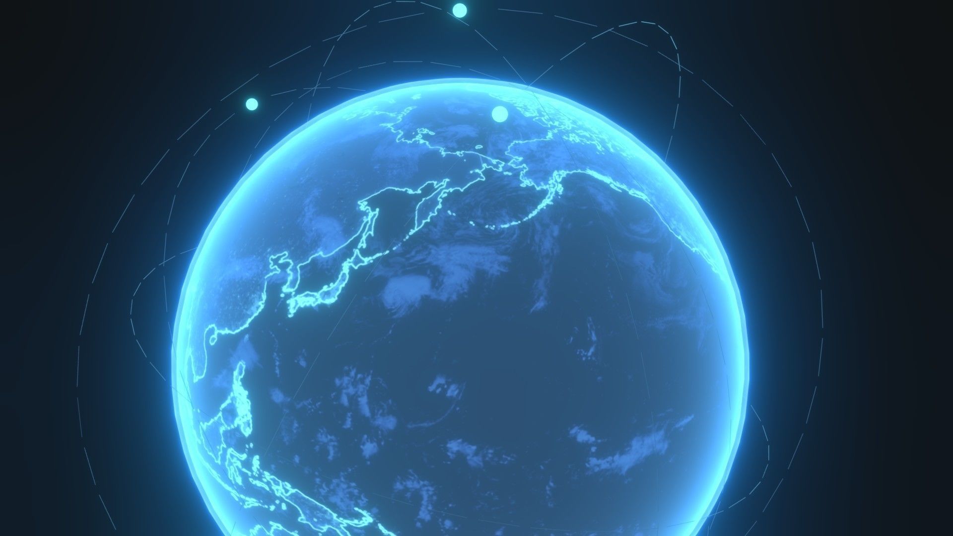 Animated Hologram Planet Earth Sci-Fi 3D Model 8k Textures Low-poly 3D model_12