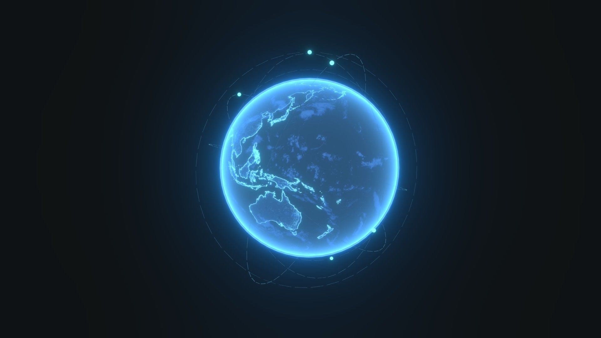 Animated Hologram Planet Earth Sci-Fi 3D Model 8k Textures Low-poly 3D model_15