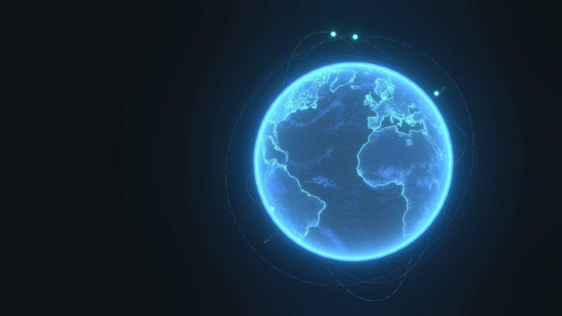 Animated Hologram Planet Earth Sci-Fi 3D Model 8k Textures Low-poly 3D model_9