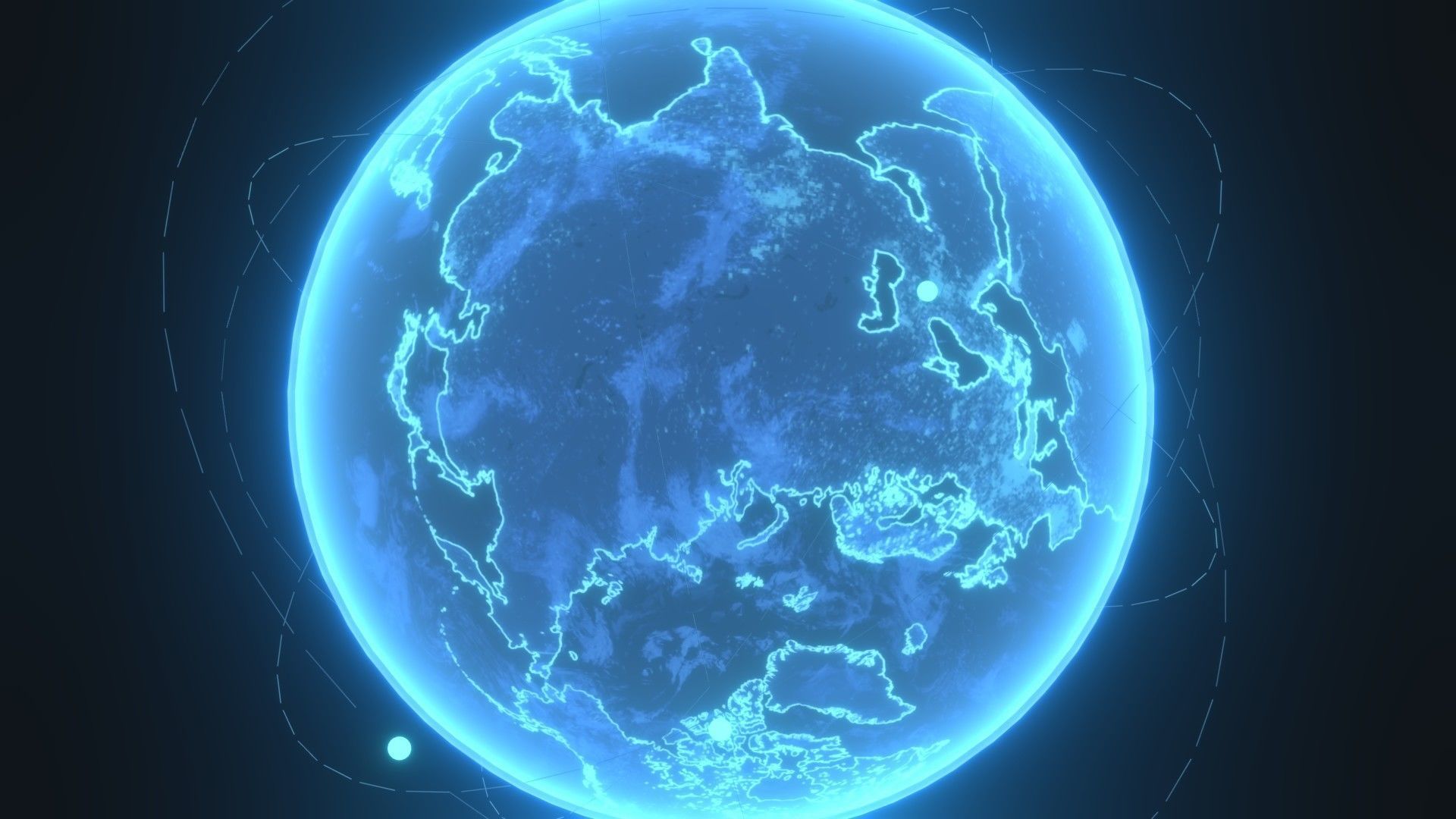 Animated Hologram Planet Earth Sci-Fi 3D Model 8k Textures Low-poly 3D model_13