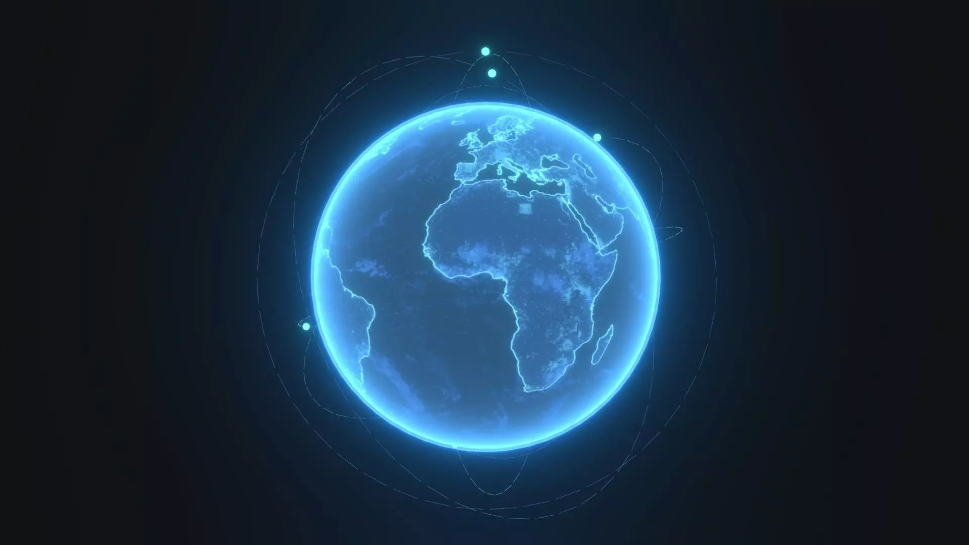 Animated Hologram Planet Earth Sci-Fi 3D Model 8k Textures Low-poly 3D model_0