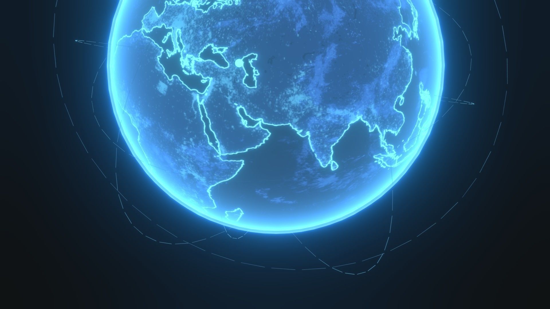 Animated Hologram Planet Earth Sci-Fi 3D Model 8k Textures Low-poly 3D model_7