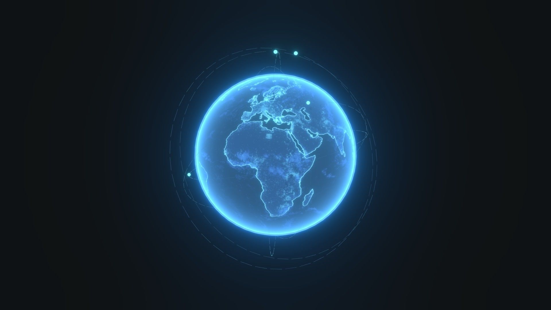 Animated Hologram Planet Earth Sci-Fi 3D Model 8k Textures Low-poly 3D model_17