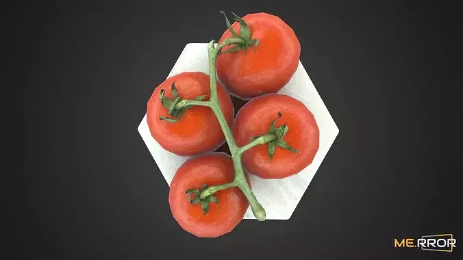 Game Ready Cherry Tomatoes  Low-poly 3D model 3