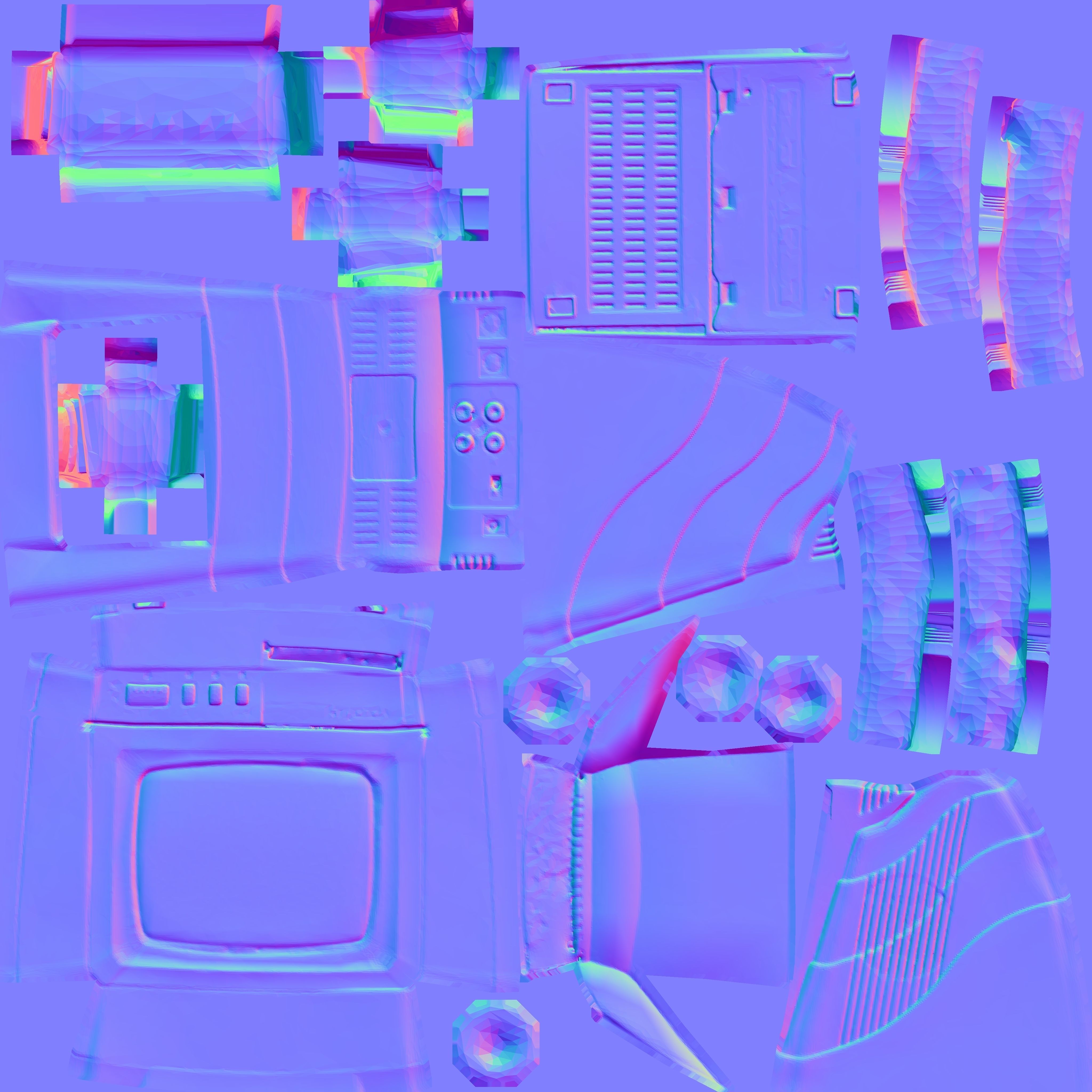 Game Ready Videoman Cam Monitor Low-poly 3D model_19