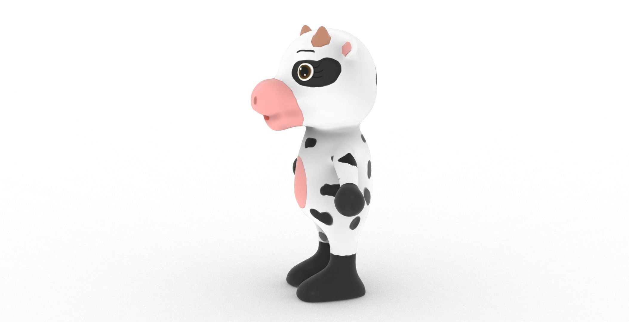 Character003 Animated Cow 3D Low-poly 3D model_19