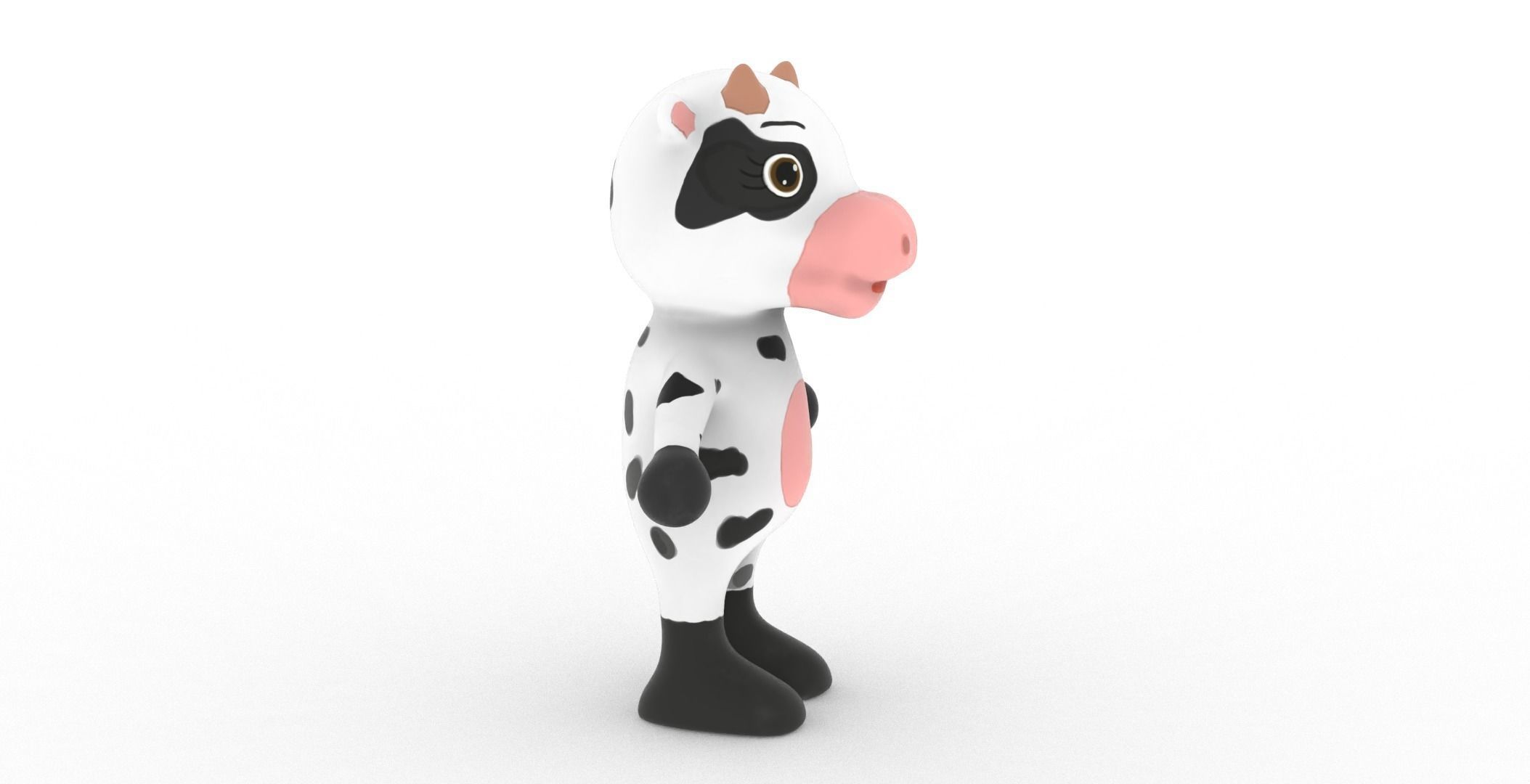 Character003 Animated Cow 3D Low-poly 3D model_30
