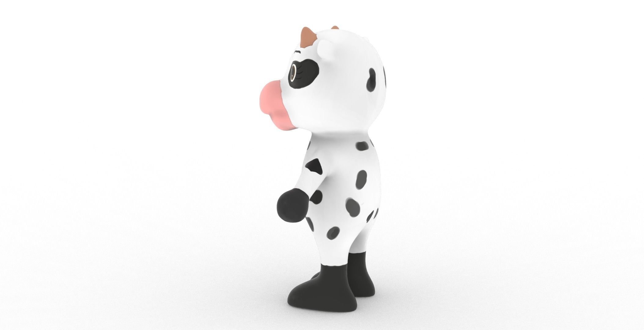 Character003 Animated Cow 3D Low-poly 3D model_13